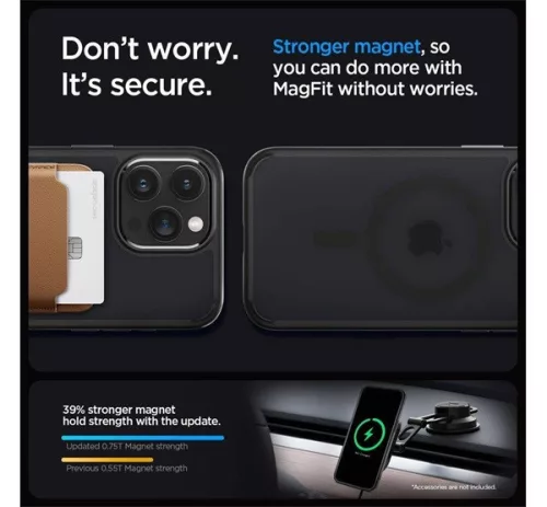 Spigen Ultra Hybrid MagFit Apple iPhone 16 Pro tok, MagSafe, Frost, fekete