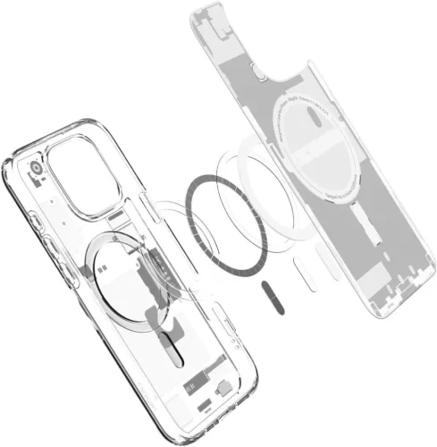 Spigen Ultra Hybrid MagFit Apple iPhone 16 Pro tok, MagSafe, Zero One, fehér