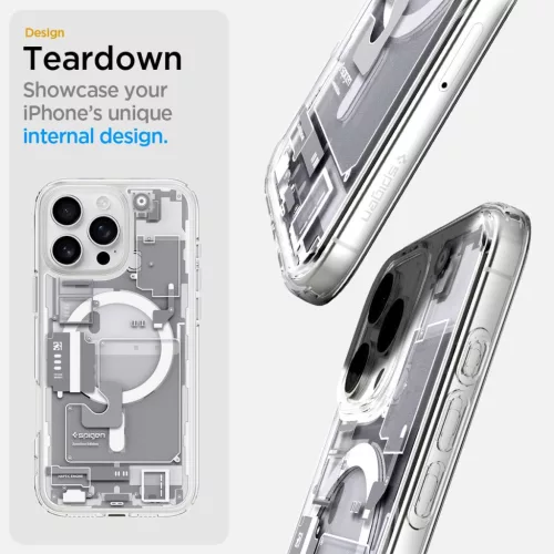 Spigen Ultra Hybrid MagFit Apple iPhone 16 Pro tok, MagSafe, Zero One, fehér
