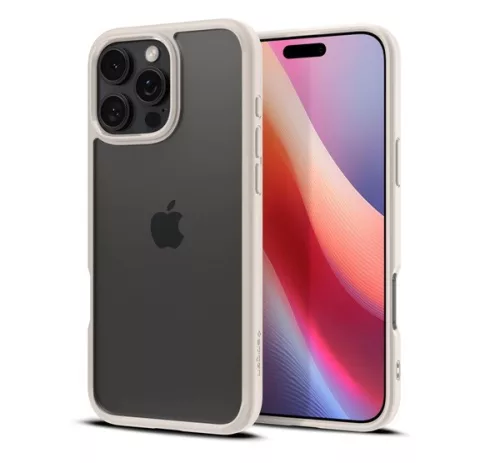 Spigen Ultra Hybrid Apple iPhone 16 Pro tok, Natural Titanium, átlátszó-bézs