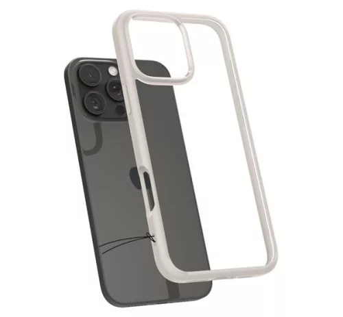 Spigen Ultra Hybrid Apple iPhone 16 Pro tok, Natural Titanium, átlátszó-bézs