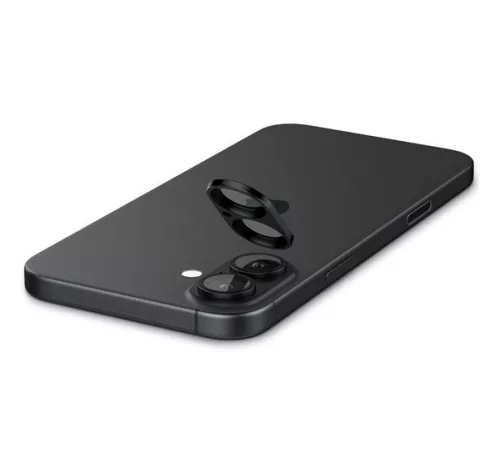 Spigen Glas.tR Optik Apple iPhone 16 Plus / iPhone 16 Tempered kameravédő fólia, fekete (2db)