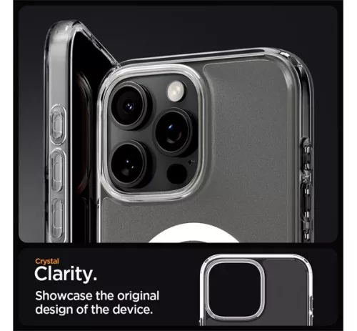 Spigen Ultra Hybrid MagFit Apple iPhone 16 Pro Max tok, MagSafe, Frost Clear tok, átlátszó