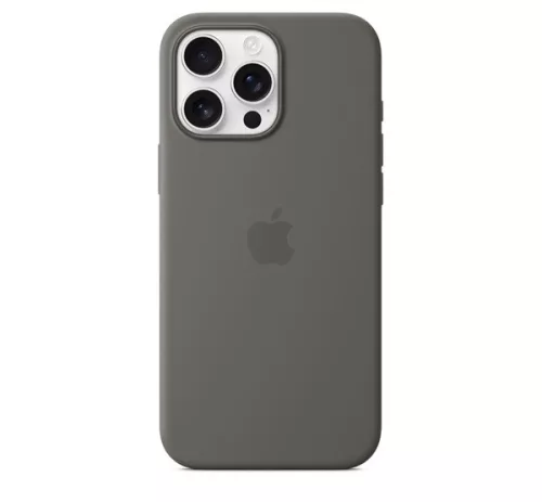 Apple iPhone 16 Pro Max MagSafe gyári szilikon tok, kőszürke