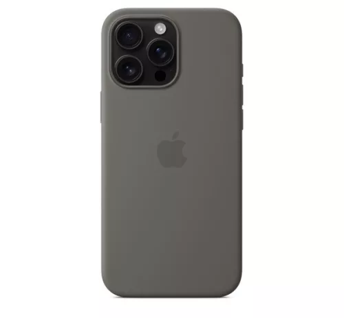 Apple iPhone 16 Pro Max MagSafe gyári szilikon tok, kőszürke