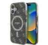 Guess IML 4G Background iPhone 16 MagSafe kemény hátlap tok, barna GUHMP16SH4DTEW