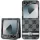 DKNY PU Leather Checkered Pattern and Stripe Samsung Galaxy Z Flip 6 / Flip 7 FE hátlap tok, fekete