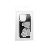 Teddy Bear iPhone 15 csillogó köves tok, ezüst