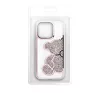 Teddy Bear iPhone 16 Plus csillogó köves tok, rózsaszín