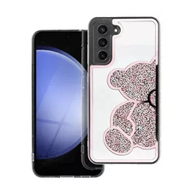   Teddy Bear Samsung Galaxy A54 csillogó köves tok, rózsaszín