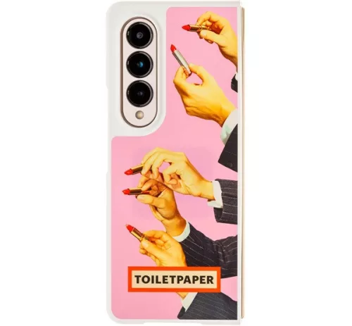 Samsung Galaxy Z fold4 Toiletpaper rúzs mintás gyári tok, rózsaszín (GP-FPF936AMCPY)