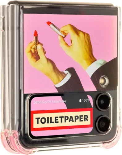 Samsung Galaxy Flip4 Toiletpaper rúzs mintás gyári tok, rózsaszín (GP-FPF721HICPY)