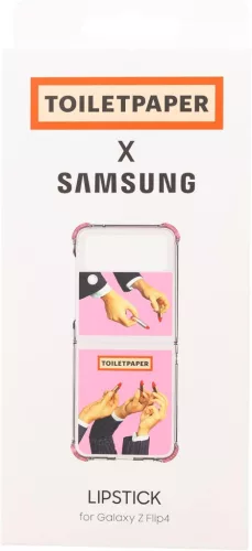 Samsung Galaxy Flip4 Toiletpaper rúzs mintás gyári tok, rózsaszín (GP-FPF721HICPY)