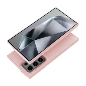   Frame Samsung Galaxy S24 FE közepesen ütésálló tok kameravédő kerettel, világos rózsaszín