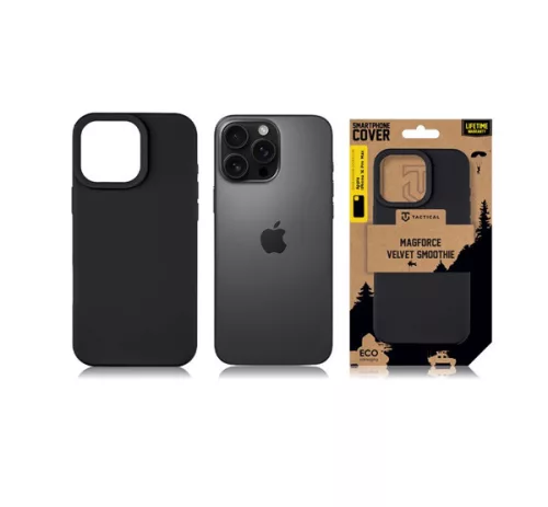 Tactical MagForce Velvet Smoothie Apple iPhone 16 Pro Max MagSafe tok, Asphalt, fekete