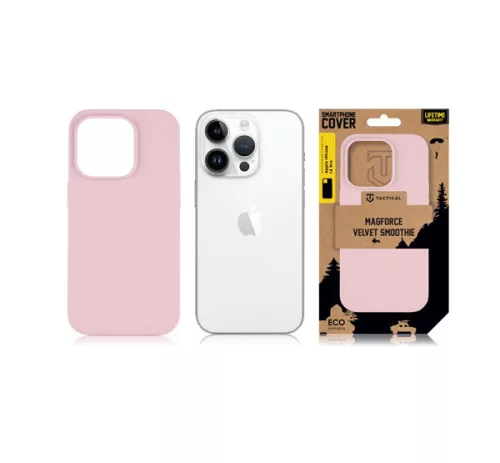Tactical MagForce Velvet Smoothie Apple iPhone 14 Pro MagSafe tok, Pink Panther, halvány rózsaszín