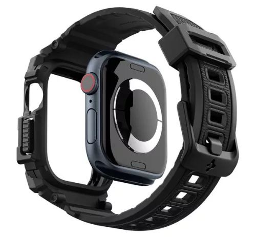 Spigen Rugged Armor Pro Apple Watch 10 46mm tok, Matte Black, fekete