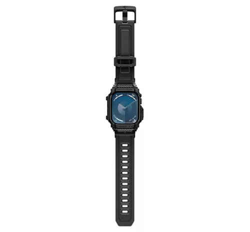 Spigen Rugged Armor Pro Apple Watch 10 46mm tok, Matte Black, fekete