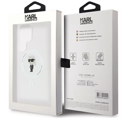 Karl Lagerfeld IML Ikonik S24 Ultra MagSafe tok, átlátszó KLHMS24LHFCKNOT