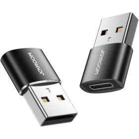 Joyroom S-H152 USB-A-USB-C adapter fekete (2db)