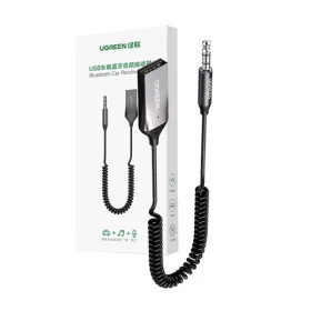   Ugreen Bluetooth 5.3 audio vevő USB-A kábel, audio adapter, AUX, jack csatlakozóval, fekete