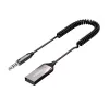 Ugreen Bluetooth 5.3 audio vevő USB-A kábel, audio adapter, AUX, jack csatlakozóval, fekete