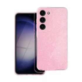   Clear 2mm Samsung A16 5G csillámos szilikon tok, rózsaszín