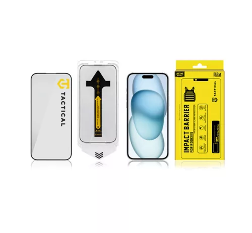 Tactical Impact Barrier Apple iPhone 15 Plus/ iPhone 16 Plus tempered glass kijelzővédő fólia felhelyező kerettel