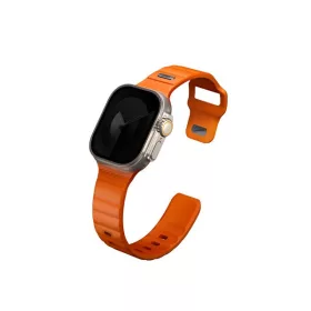   Uniq Stride KFM Apple Watch 49mm gumis szilikon szíj, narancs