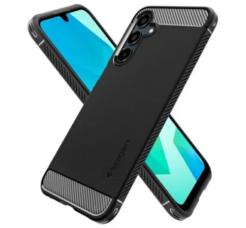 Spigen Rugged Armor Samsung Galaxy A16 4G / Galaxy A16 5G tok, Matte Black, fekete