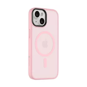   Tactical MagForce Hyperstealth iPhone 15 hátlap tok, áttetsző/rózsaszín