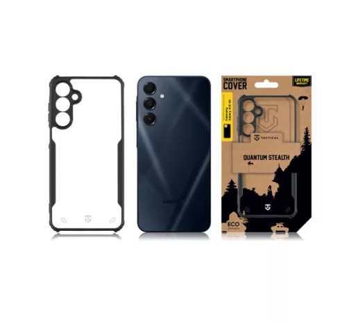 Tactical Quantum Stealth Samsung Galaxy A16 5G tok, fekete/átlátszó