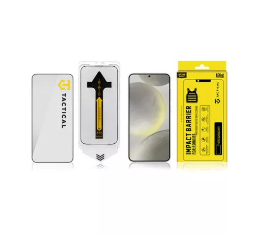 Tactical Impact Barrier Samsung Galaxy S24+ / S25+ tempered glass kijelzővédő fólia felhelyező kerettel