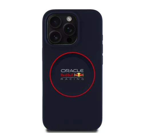 Red Bull Red Ring iPhone 15 Pro szilikon MagSafe tok, tengerészkék