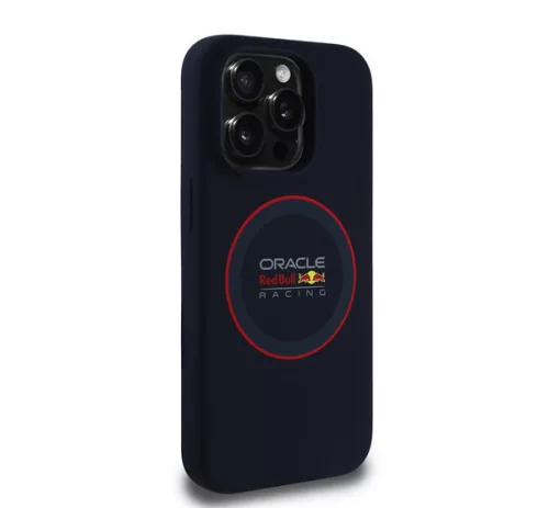 Red Bull Red Ring iPhone 15 Pro szilikon MagSafe tok, tengerészkék