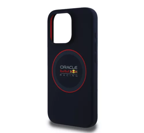 Red Bull Red Ring iPhone 15 Pro szilikon MagSafe tok, tengerészkék