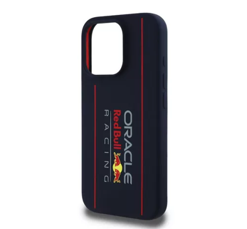 Red Bull Vertical Logo iPhone 16 Pro szilikon MagSafe tok, tengerészkék