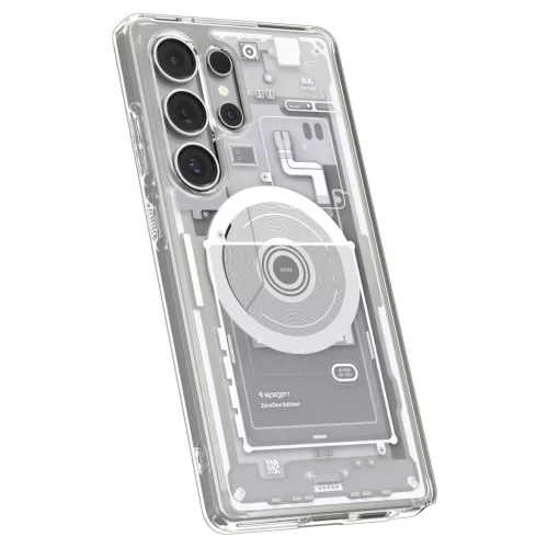 Spigen Ultra Hybrid MagFit Samsung Galaxy S25 Ultra tok, Zero One, fehér