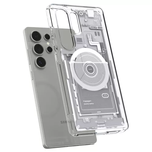 Spigen Ultra Hybrid MagFit Samsung Galaxy S25 Ultra tok, Zero One, fehér