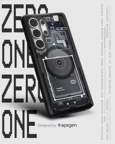 Spigen Ultra Hybrid MagFit Samsung Galaxy S25 Ultra tok, Zero One, fekete