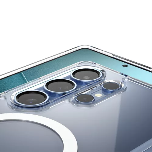 Spigen Ultra Hybrid MagFit Samsung Galaxy S25 Ultra tok, átlátszó-fehér