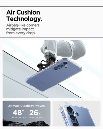 Spigen Liquid Crystal Samsung Galaxy S25+ tok, Crystal Clear, átlátszó