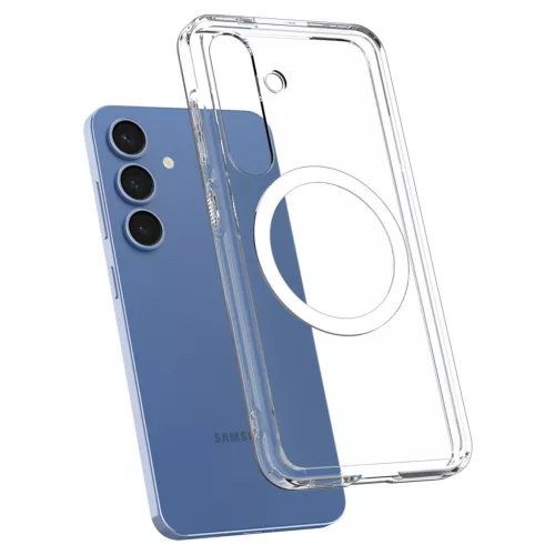 Spigen Ultra Hybrid MagFit Samsung Galaxy S25 tok, Clear White, átlátszó-fehér
