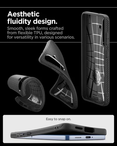 Spigen Liquid Air Samsung Galaxy S25 tok, Matte Black, fekete