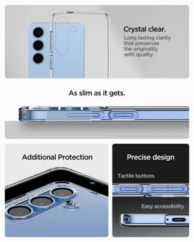 Spigen Liquid Crystal Samsung Galaxy S25 tok, Crystal Clear, átlátszó