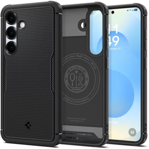 Spigen Core Armor MagFit Samsung Galaxy S25 tok, Matte Black, fekete