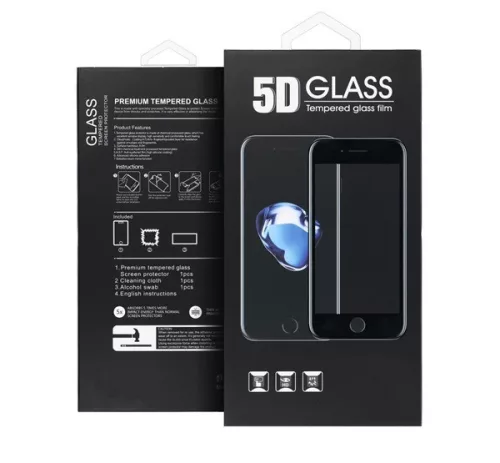Samsung Galaxy S25 5D Full Glue tempered glass kijelzővédő üvegfólia, fekete