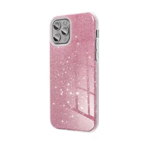 Samsung Galaxy S25 csillámos hátlap tok, rózsaszín