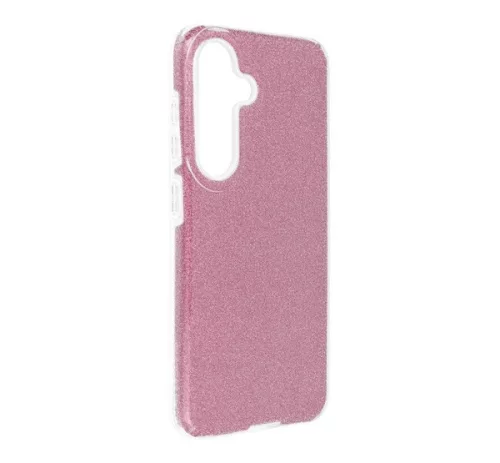Samsung Galaxy S25 csillámos hátlap tok, rózsaszín