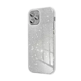 Samsung Galaxy S25 Plus csillámos hátlap tok, silver